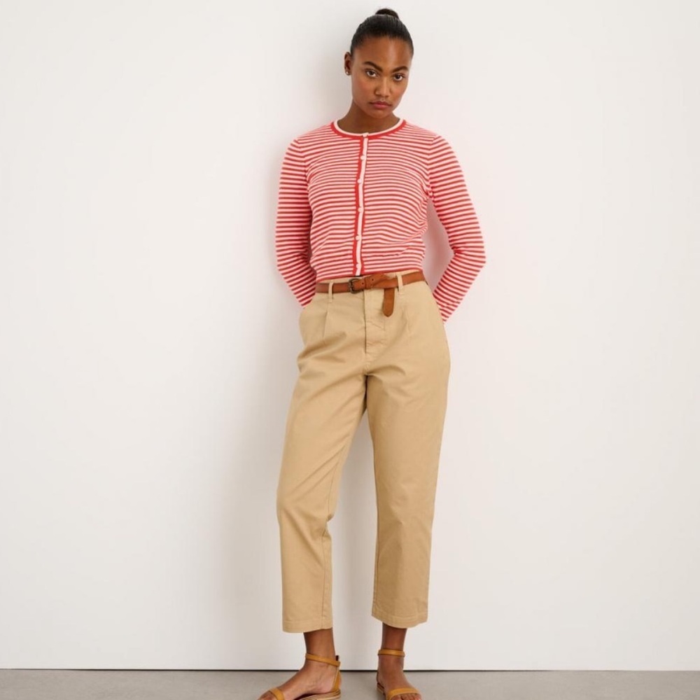 Alex Mill Boy Pleated Chino Pant Tan Neutral Preppy Size 6